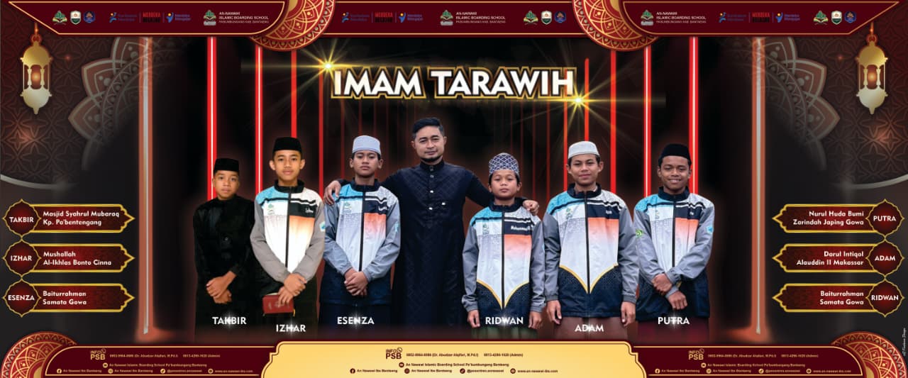Kaderisasi Unggul, 6 Santri An-Nawawi Islamic Boarding School Siap Bertugas Jadi Imam Tarwih di Makassar, Gowa dan Bantaeng